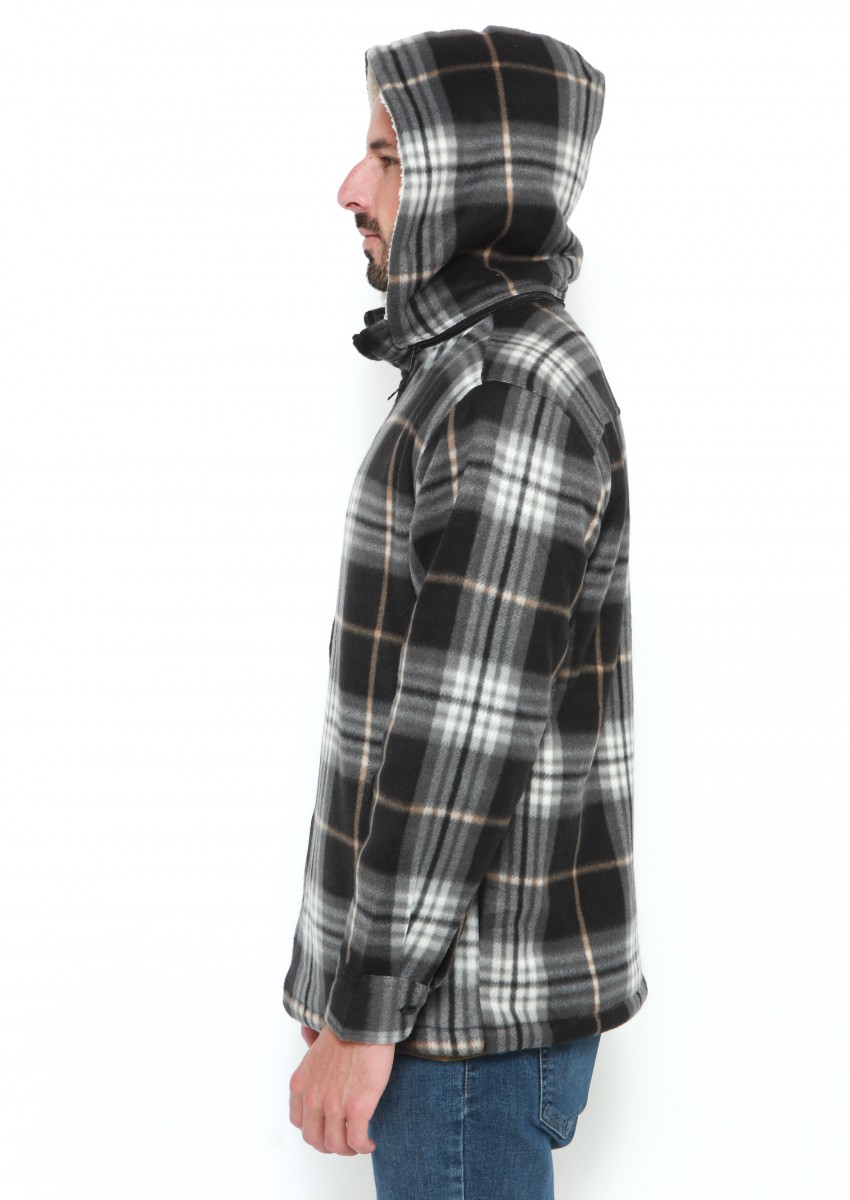 plaid sweatshirt with hood